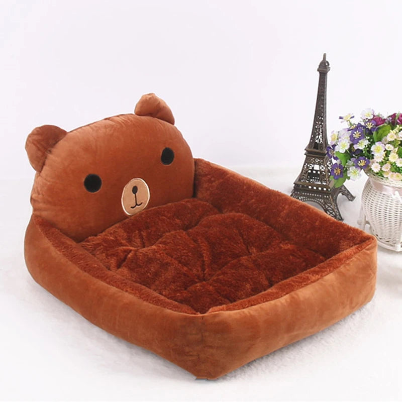 Winter Warm Puppy Cat Bed Sofa Washable Cartoon Pet Beds for Small Dogs Cats Yorkies Katten Kennels Pets Products Accessories