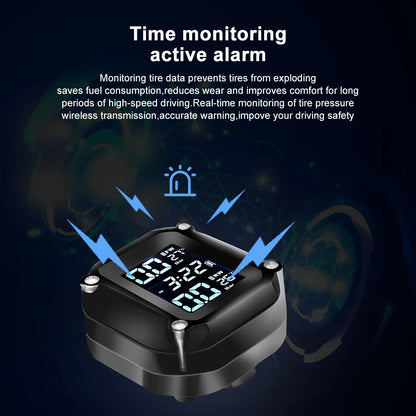 Motorcycle Tire Pressure Sensors Moto TMPS Tire Pressure Monitoring System 2 Wheel Tyre External Sensor for Motorbike Bicycle