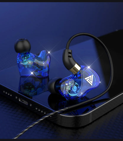 QKZ AK6 SK7 Copper Driver HiFi Wired Earphone with MIC Sport Running Headphones Bass Stereo Headset Music Earbuds fone de ouvido