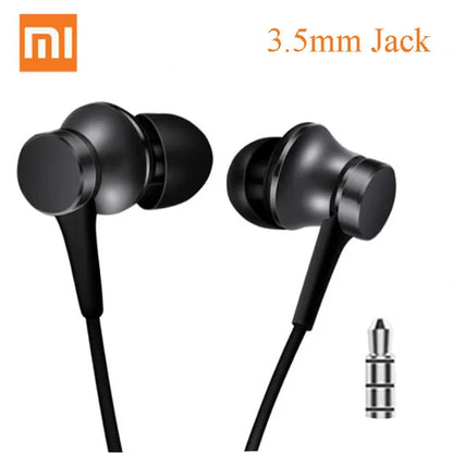 Original Xiaomi headset Mi Piston 3 In-Ear Fresh 3.5mm Wire Control Earphone Music Stereo Mic for Huawei Xiaomi Smartphone