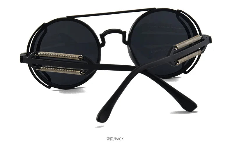 3 Pcs/Set Classic Gothic Steampunk Sunglasses Luxury Brand Designer High Quality Men and Women Retro Round Pc Frame Sunglasses