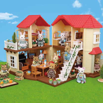 Forest Animal Family Dollhouse Furniture 1/12 Miniature Toys Girl Dolls Accessories Bedroom Bathroom Dollhouse Kit For Dolls