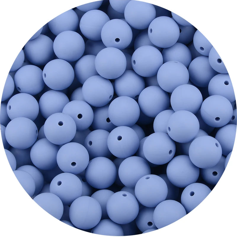 LOFCA 15mm 20pcs/lot Silicone Loose Beads Safe Teether Round Baby Teething Beads DIY Chewable Colorful Teething For Infant