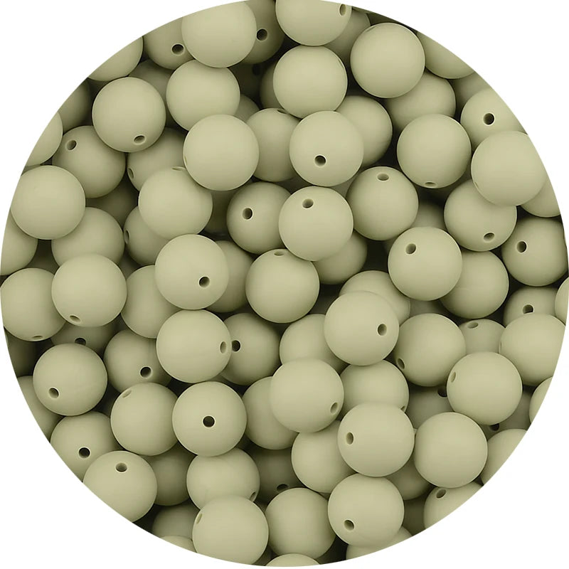 LOFCA 15mm 20pcs/lot Silicone Loose Beads Safe Teether Round Baby Teething Beads DIY Chewable Colorful Teething For Infant