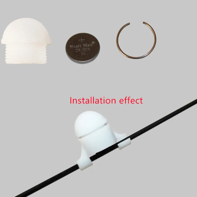 Bite Alarm with Battery Electronic Bite Signaling Device Fishing Alarm Rod Tip Carp Night Fishing Light Bite Indicator Fishing