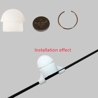 Bite Alarm with Battery Electronic Bite Signaling Device Fishing Alarm Rod Tip Carp Night Fishing Light Bite Indicator Fishing