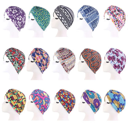 New Knotted Ruffle Turban Ladies Soft Headscarf Casual Streetwear Female Muslim Hijab Indian Hats Cancer Chemo Cap Turbante
