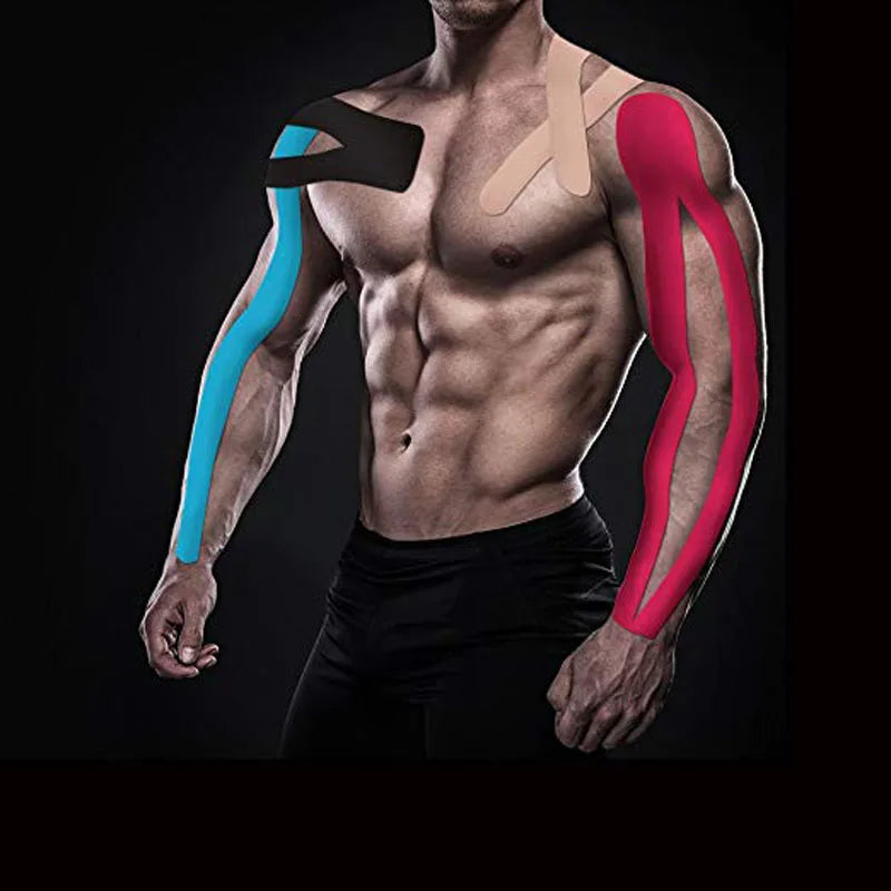 1 Roll Muscle Tape Bandage Sports Kinesiology Tape Roll Cotton Elastic Adhesive Strain Injury Muscle Sticker Kinesiologe