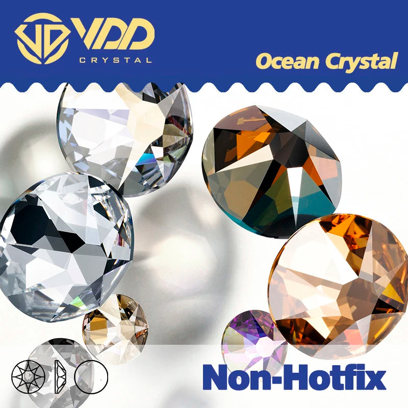 VDD SS16-SS30 High Quality AAAAA 2088 Rhinestones Crystal Flatback 8 Big 8 Small 16cut Stones For DIY Crafts Nail Art Decoration