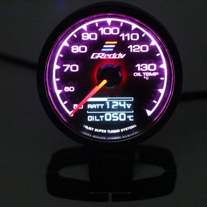 62mm GReddi LCD Digital Display Car Gauge Oil Pressure Oil Temperature Water Temperature Voltmeter Boost Gauge