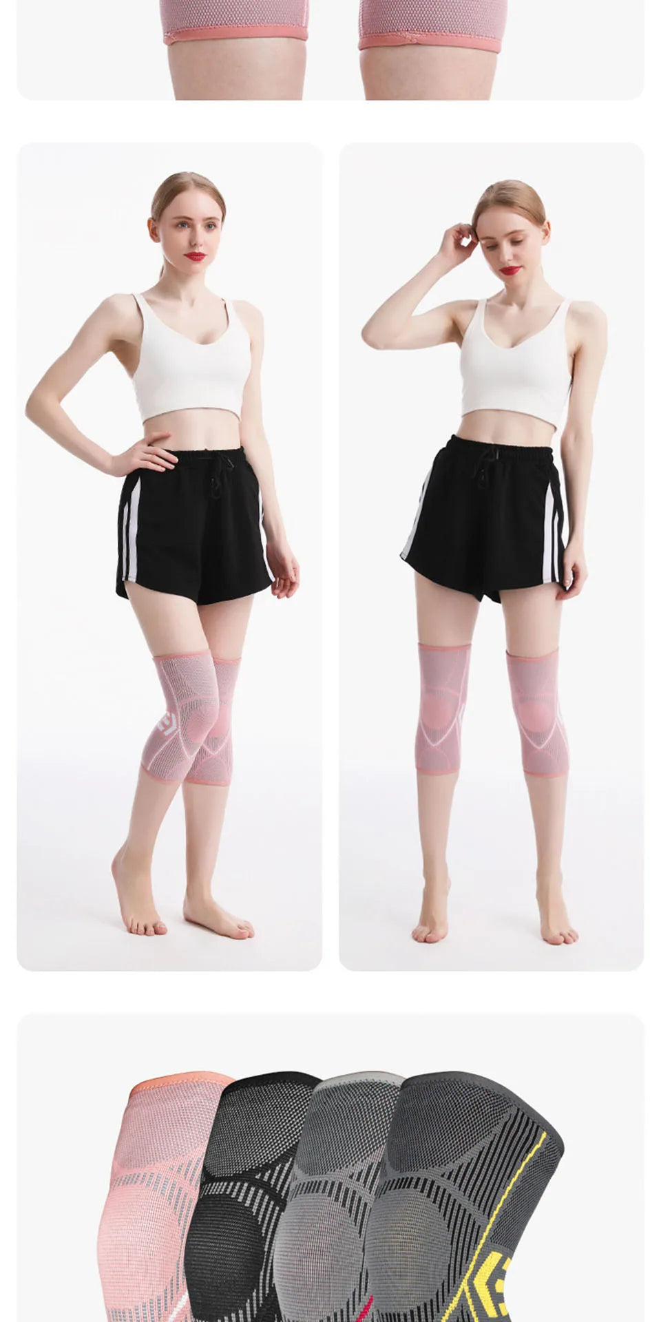 AOLIKES 1PCS Knee Brace Support for Arthritis Joint Nylon Sports Fitness Compression Sleeves Kneepads Cycling Running Protector
