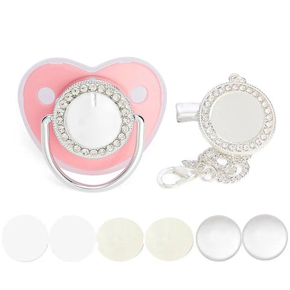Only Blank Pacifier Clip Lid Baby Shower Gift  Newborn Pacifier Accessories Sublimation Dummy Baby Teether Infant Nipple