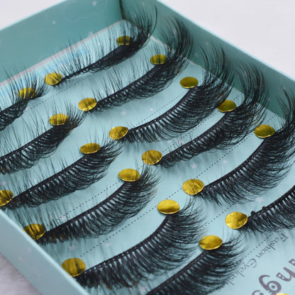 10 Pairs 3D Soft False Eyelash Faux Min Eyelashes Extension Natural Messy Wispy Fluffy Fake Lashes Make up tools 3D66-71