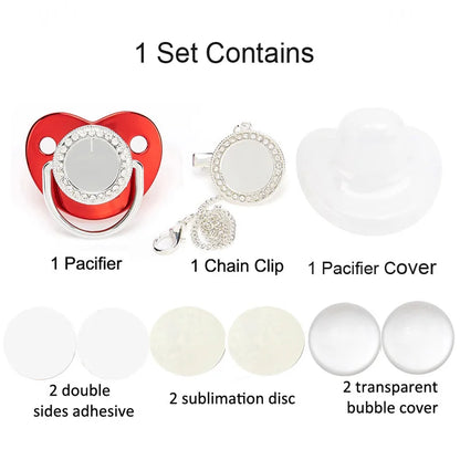 Only Blank Pacifier Clip Lid Baby Shower Gift  Newborn Pacifier Accessories Sublimation Dummy Baby Teether Infant Nipple