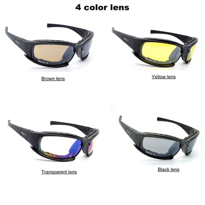 Daisy Tactical Polarized Glasses Outdoor Sport Goggles Sunglasses with 4 Lens Original Box Men Shooting Hiking Eyewear Gafas