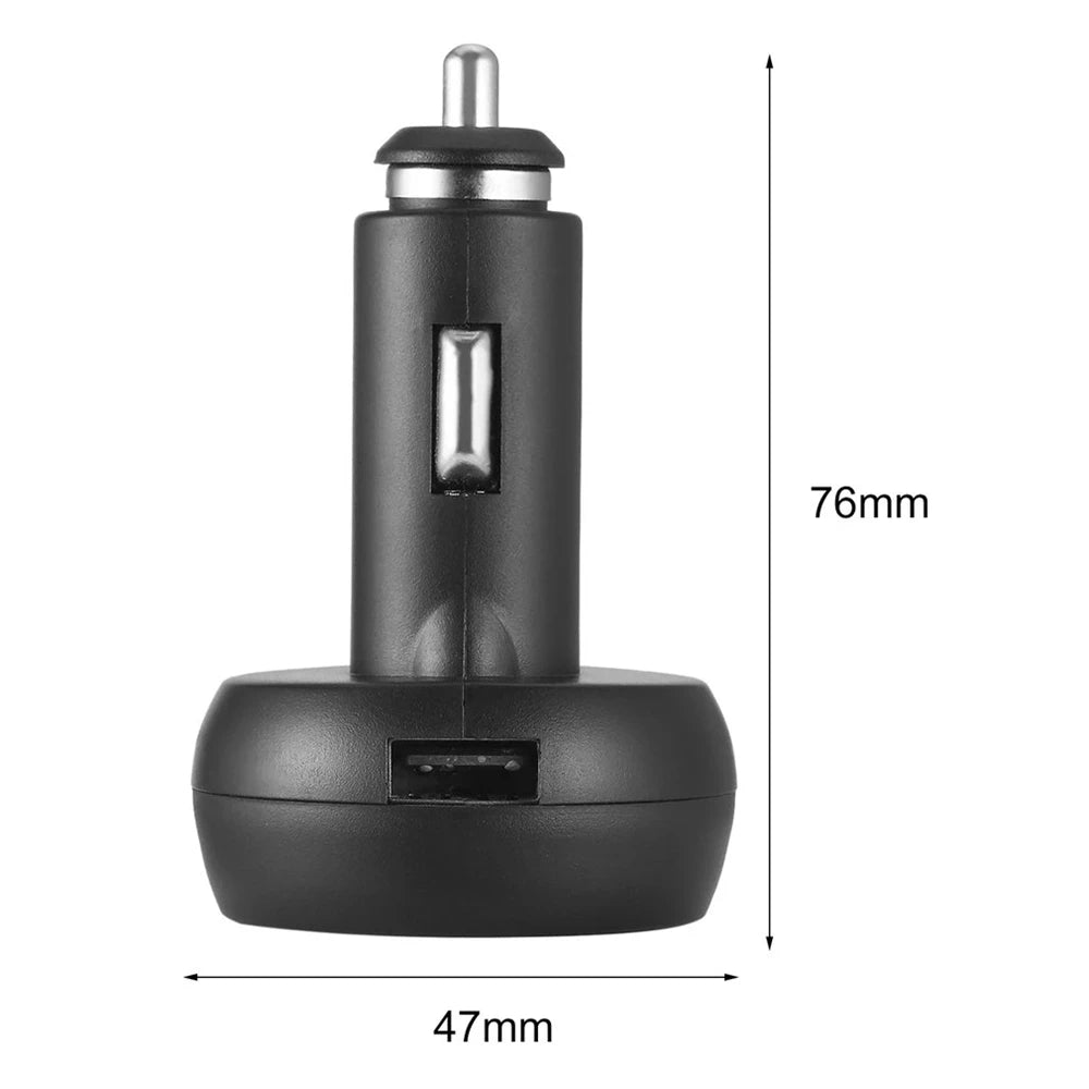 Universal 12V/24V Digital Meter Monitor 3 in 1 LED USB Car Charger Voltmeter Thermometer Car Battery Monitor LCD Dual Display