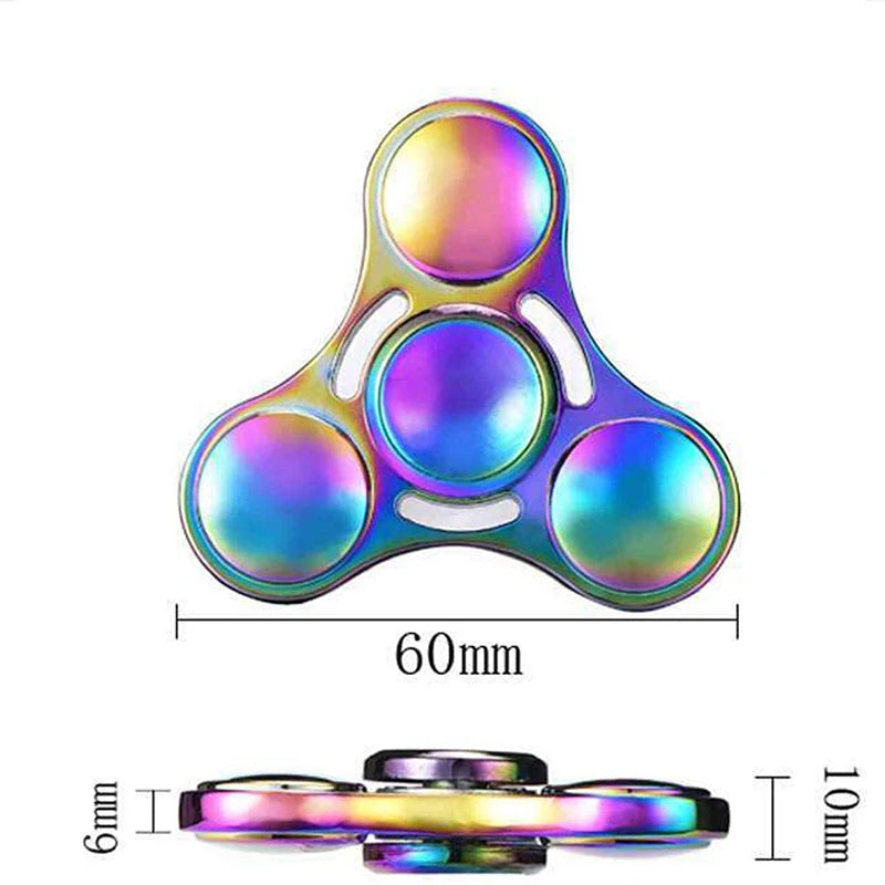 New Metal Fidget Spinner Toys AntiStress Alloy Finger Gyro R188 Fingertip Adult Hand Toy 60-65mm Fidget Spinner