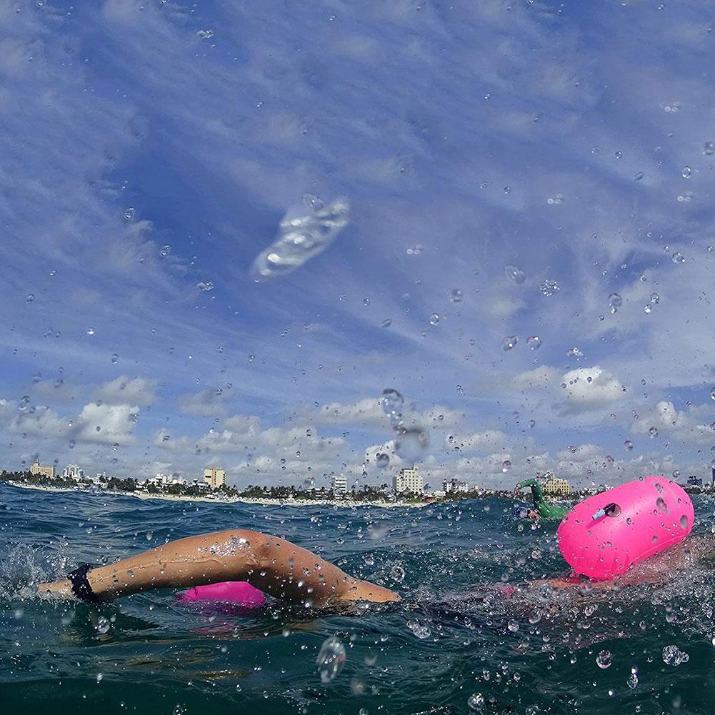 Swimming pool Buoy Tow Floats Inflatable Life Saving Swim Buoy PVC Inflated Air Drying Bag Drift Bag  pool accessory Open Water