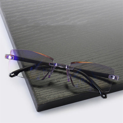 Anti-Blue Ray Progressive Far And Near Dual-Use Reading Glasses Frameless Ultra Light