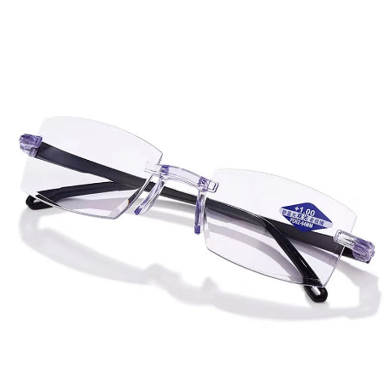 Anti-Blue Ray Progressive Far And Near Dual-Use Reading Glasses Frameless Ultra Light
