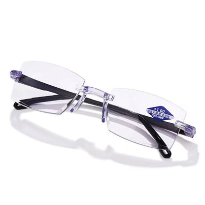 Anti-Blue Ray Progressive Far And Near Dual-Use Reading Glasses Frameless Ultra Light