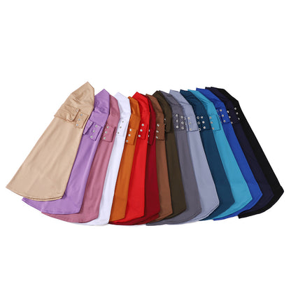 New Instant Jersey Hijab Undercap Hijabs for Woman Muslim Women Hijab Cap Full Cover Snap Fastener Head Wraps Scarf Islam Turban