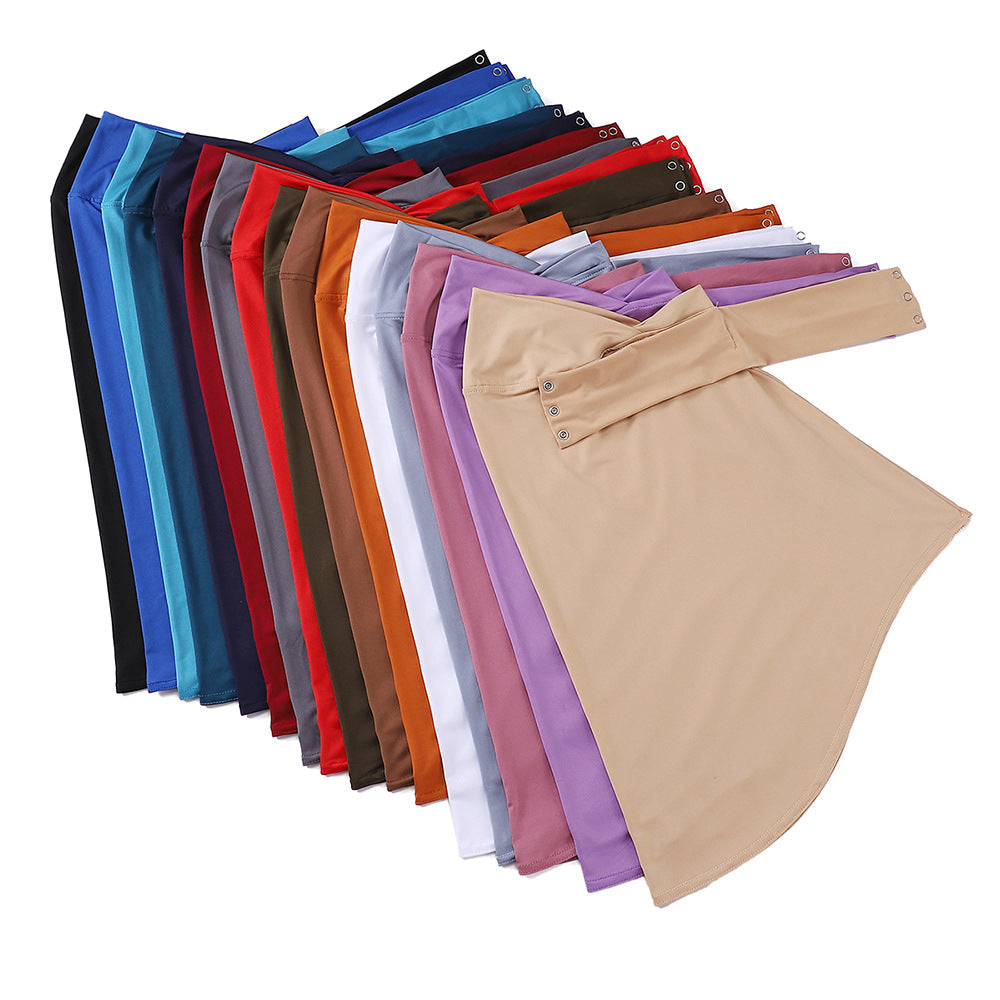 New Instant Jersey Hijab Undercap Hijabs for Woman Muslim Women Hijab Cap Full Cover Snap Fastener Head Wraps Scarf Islam Turban