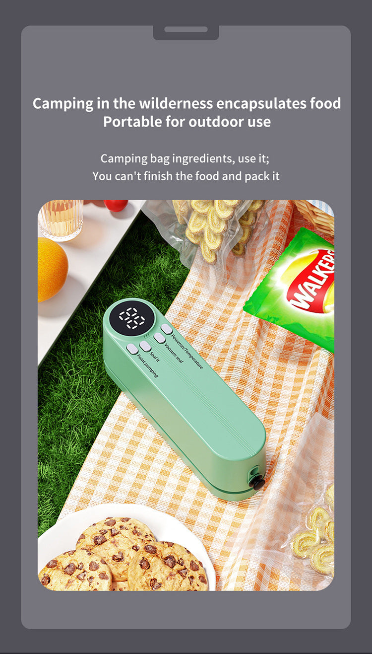 Charging Mini Wireless Fully Automatic Vacuum Sealing Machine Household Small Portable Food Packaging Plastic Sealing Machine