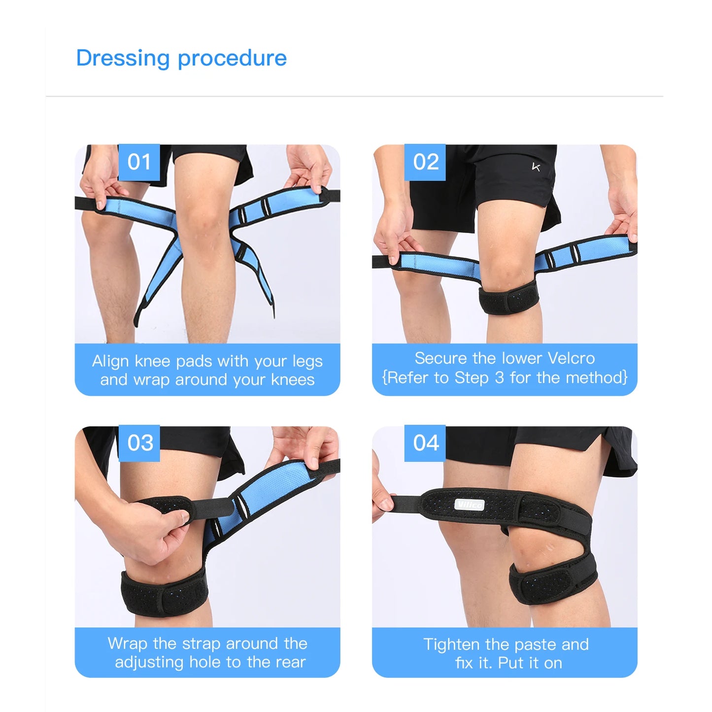 1Pcs Band Strap,Adjustable Iliotibial, Knee,Thigh, Hip & ITB Syndrome Compression Wrap Support,Breathable Patellar Tendonitis