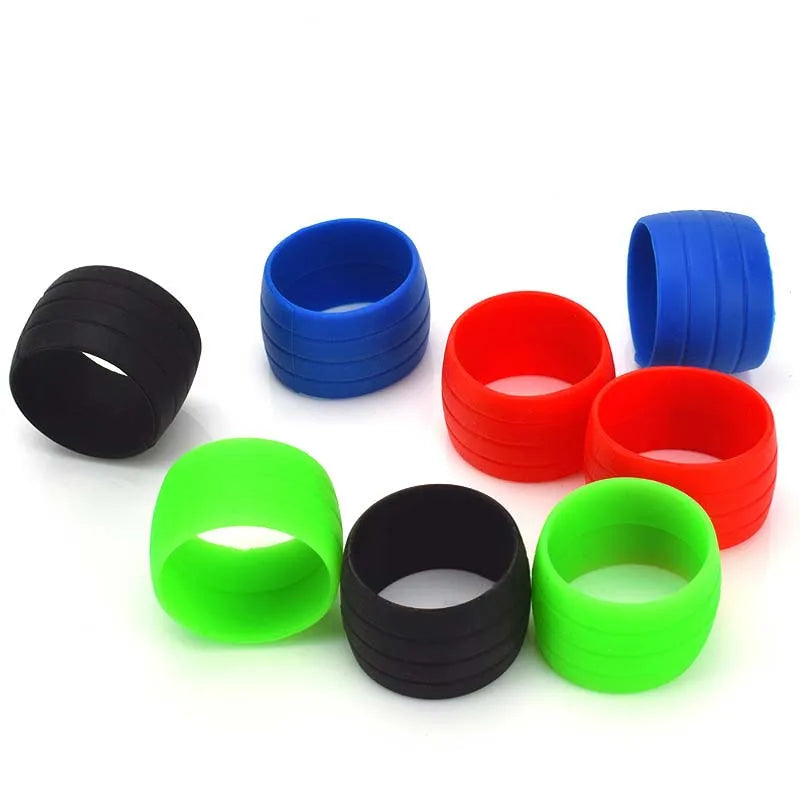 2pcs Road Bicycle Handlebar Strap Tape Fixing Silicone Ring Anti-Slip Rubber Sleeve Loops High Elastic Handlebar Tape Fixed Ring