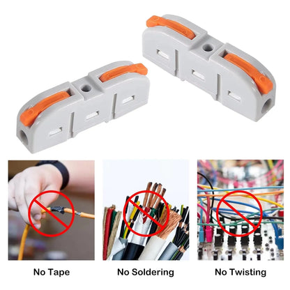 20/34/50PCS Lever Wire Connectors, 1 to 1 Inline Assemblable Wire Connector, Electrical Connectors Wire Terminals