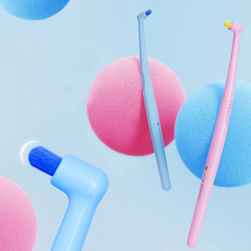 2-Pack Single Bundle Interdental Brushes with Soft Bristles and Colorful Small Brush Heads, Set of Brush Bundles