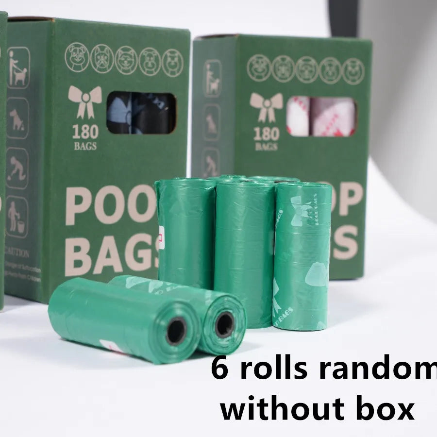 180PCS Dog Waste Bags Thick Leakproof Pet Poop Bags with Easy Carry Rolls for Dogs Cats Walking Outdoor Cleaning