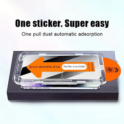 1-4Pcs Oleophobic Coating Easy Install Screen Protector for iPhone 17 16 18 13 11 12 14 15 Pro Max Plus 7 8 XS XR Tempered Glass