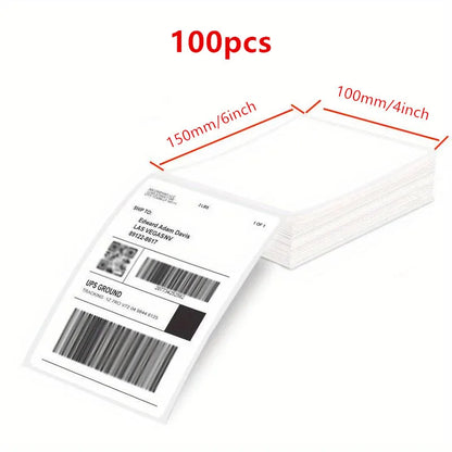4x6 Inch Direct Thermal Labels 500 Labels Per Stacked - Strong Adhesive, Labels Resistant to Water & Grease For Shipping Label