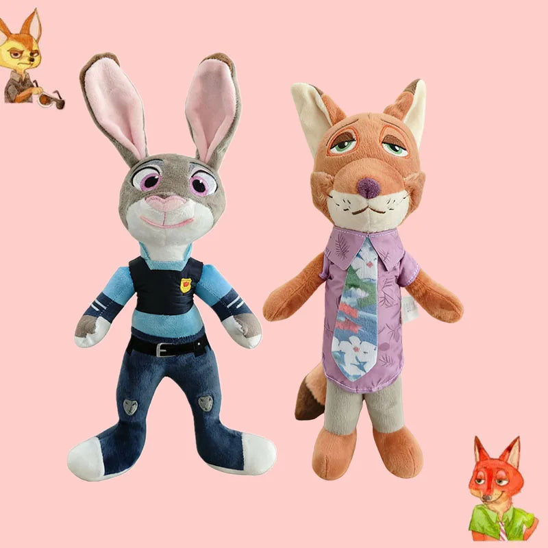 NEW Disney Cartoon Anime Movie Zootopia Plush Toy Fox Nick Wilde Rabbit Judy Hopps Doll Soft Stuffed Animals Xmas Gifts
