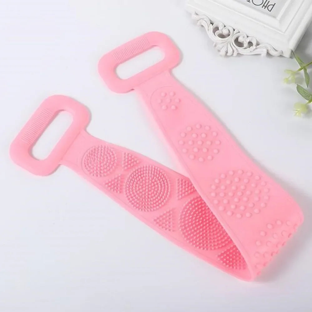 1pcs Silicone Scrubber Back Massage Exfoliating Sponge Bathroom Bath Brush Scrub Shower Brush Body Wash Scrub Removal Bath Spong