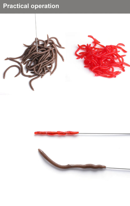 FTK Earthworm Hooking Needle Stainless Steel Earthworm Gas Needle Portable Hollow Fishing Worm Penetrating Driller Fish Tool