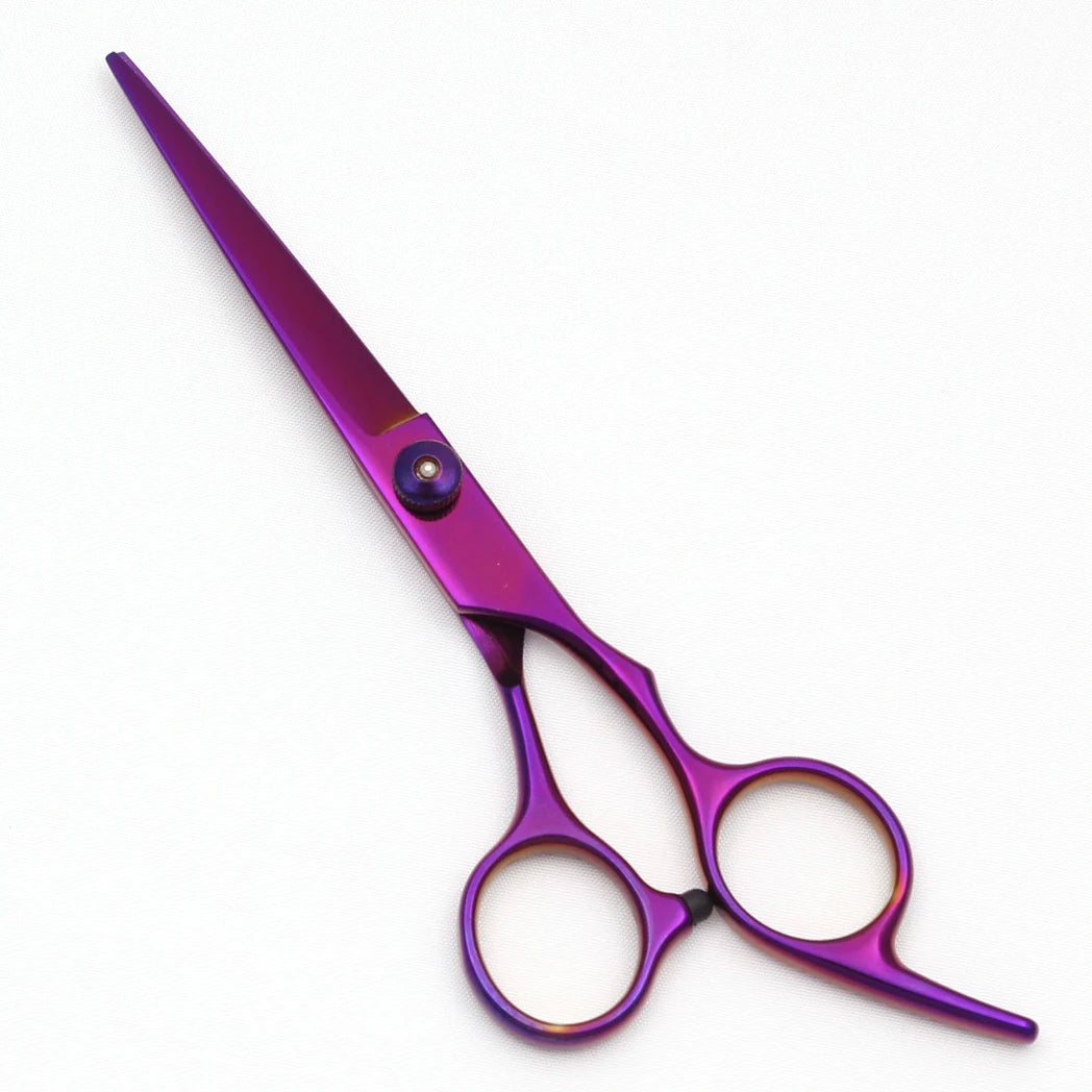 Hairdressing Scissors Japan Stainless Hair Scissors Purple Hair Cutting Scissors Barber Shop Thinning Shears Set Comb C1001