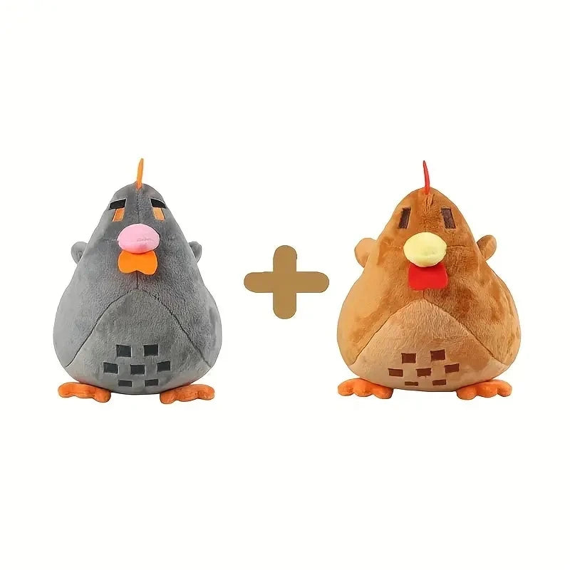 2pcs Multicolored Chicken Pillow Plush Soft Stuffed Animal Toys Cartoon Stardew Valley Children Birthday Gift Christmas Gifts