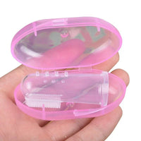 pink box and brush