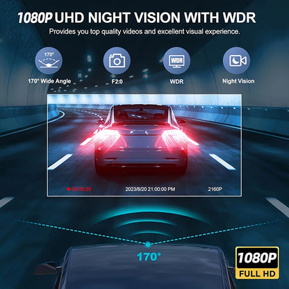 1080P HD WIFI 2/3Camera Dash Cam For Car Camera Video Recorder Car DVR Front Rear View Camera Night Vision Car Accessories