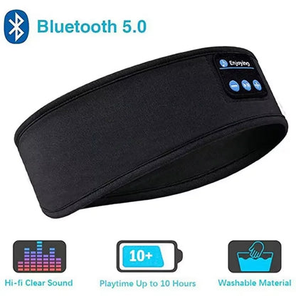 HOMEFISH BT Earphones Sports Sleeping Headband Elastic Wireless Headphones Music Eye Mask Wireless Bluetooth Headset Headband
