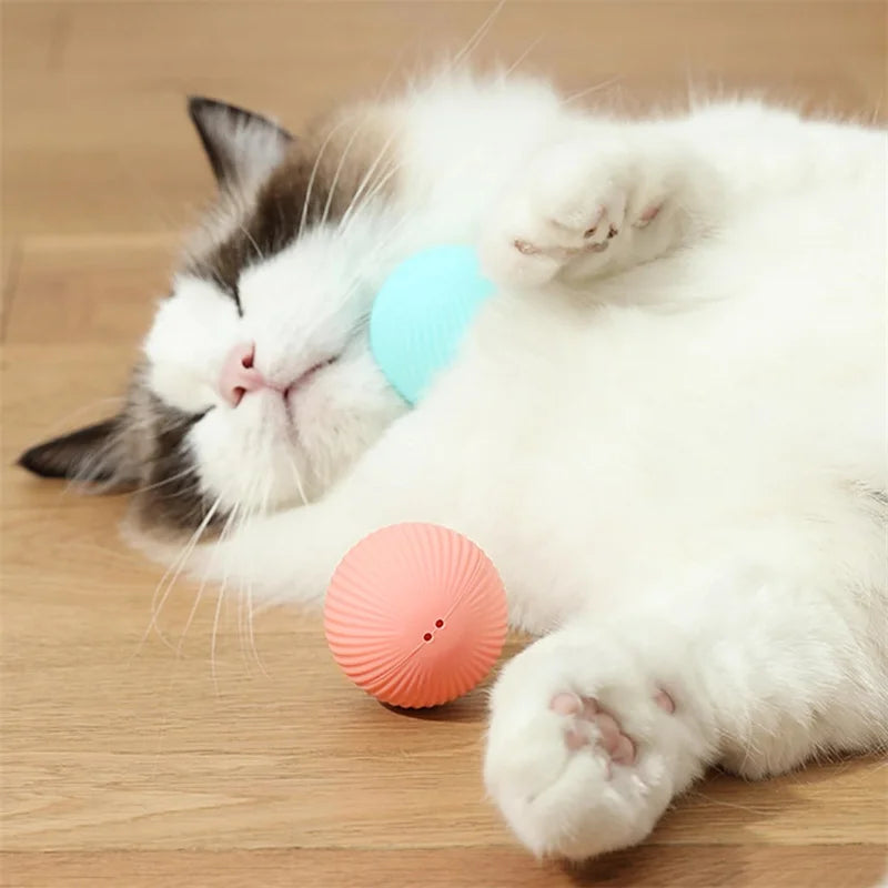 Smart Cat Toys Ball Automatic Interactive Pets Electric Rolling Teaser USB Rechargeable Kitty Moving Bouncing Ball Birthday Gift