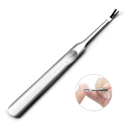 Stainless Steel Nail Care Set: Precise Stratum Corneum Remover and Calluses Trimmer - Including Nail Files and Cleaning Agents