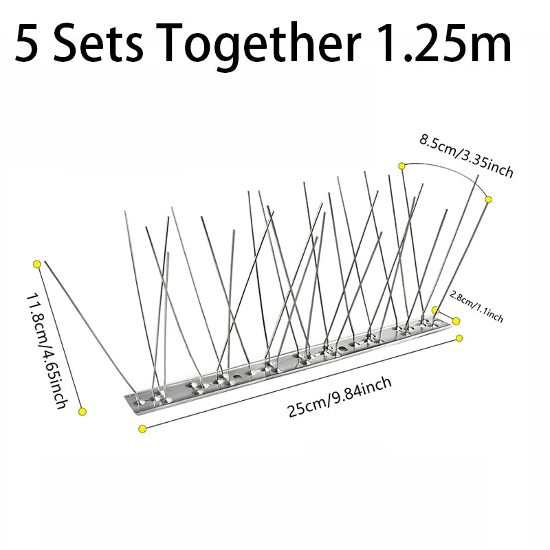 Bird Spikes Repellent Supplies Against Pigeons Crows Repeller Outdoor Defense Scare Birds Garden Scarecaper Outside Anti Gadgets
