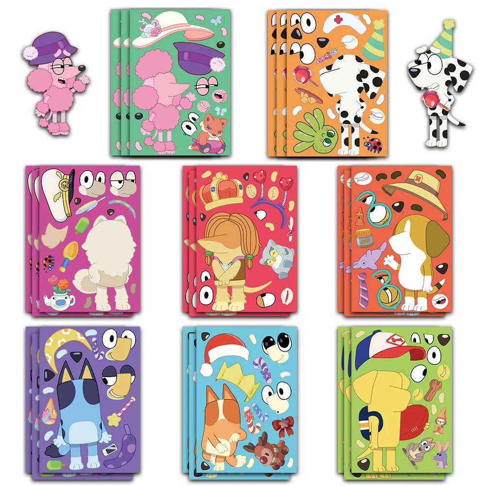 8PCS Cartoon Cute Bruy Creative Collage Classic Children's Stickers Scrapbook Phone Case Notebook Guitar Decorative Stickers