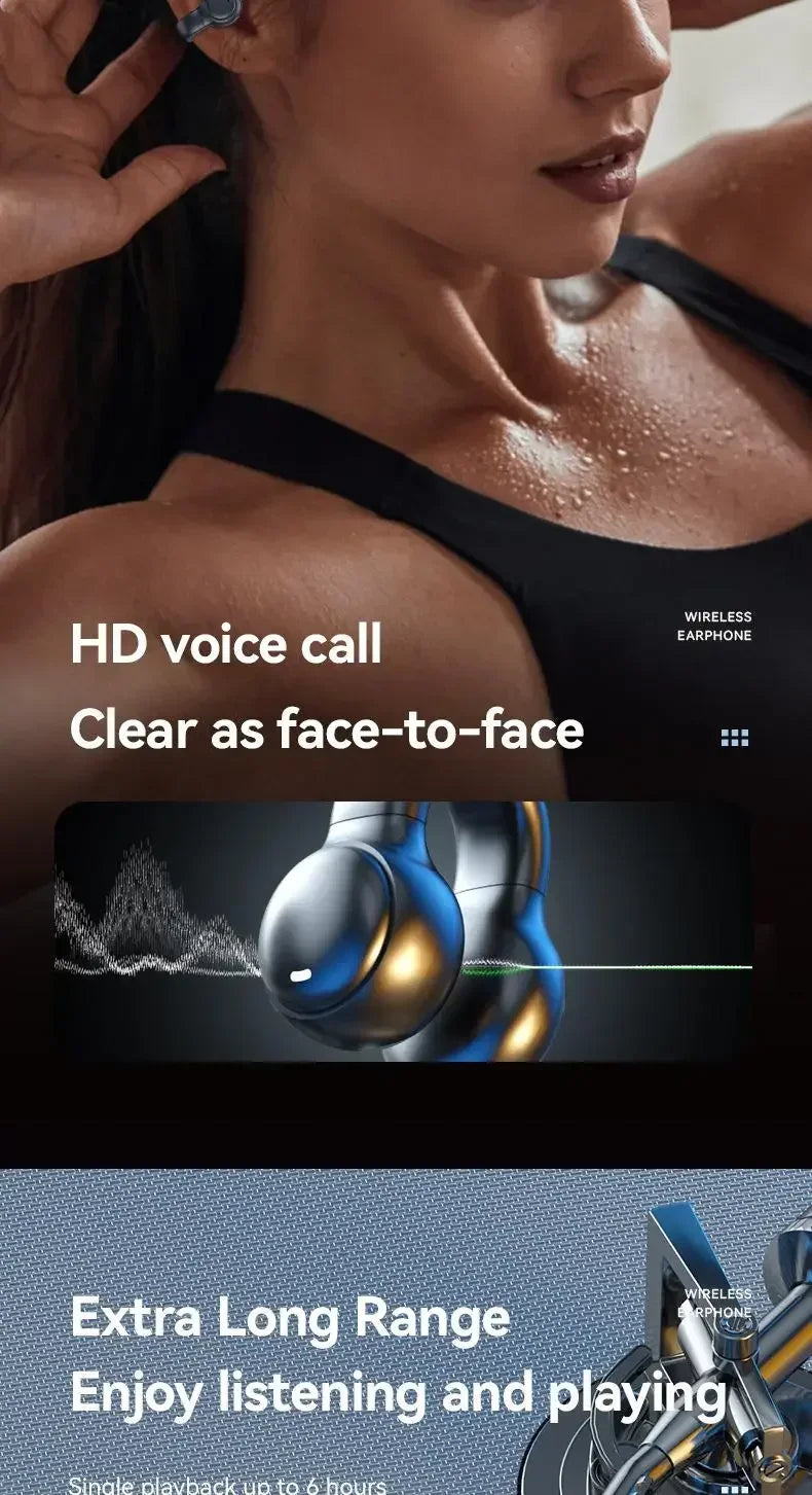 New Model 2026 X51 Wireless Earbuds Bluetooth Headset Charging Earphones Bone Conduction Headphones Sport With Mic free