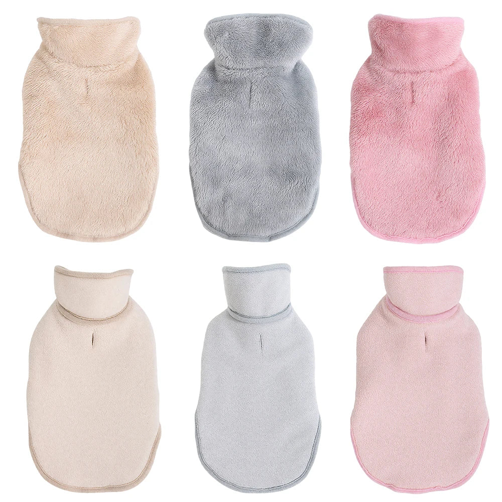 Cute Pet Jacket Coat Adjustable Soft High Neck Kitten Apparel Reversible Warm Fleece Autumn Winter Costume For Small Cats Sphynx