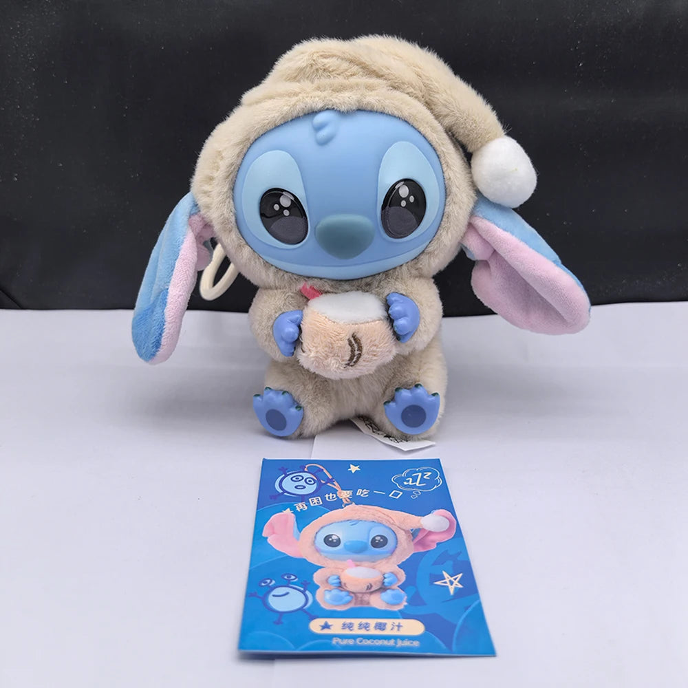 HOT Stitch Eat Something Before Sleep Series Blind Box Plush Vinyl Toys Cute Doll Labu V3 Mystery Box Bag Pendant Decor Gift